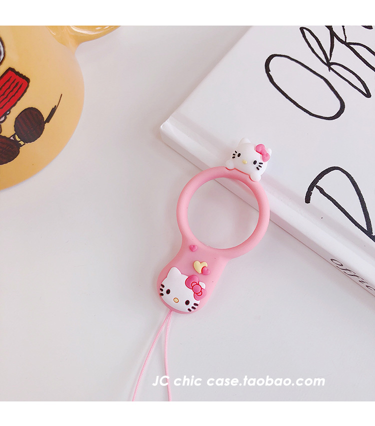 Dễ thương phim hoạt hình silicone tay nhỏ dây điện thoại di động vỏ trang trí treo nhẫn silicone vòng khóa chìa khóa vòng trang sức dây buộc phổ quát - Phụ kiện điện thoại di động ốp điện thoại iphone 12 pro max
