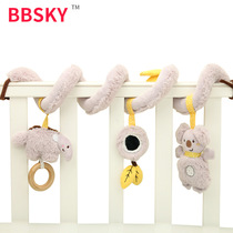 Baby cots toys cute koala beds around safety mirror paper plush bed bell hanging piece music box bed