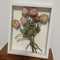 Hollow three-dimensional photo frame creative handmade DIY derivative paper soft pottery clay dried flower specimen 6 inch 7 picture frame square six A3a4
