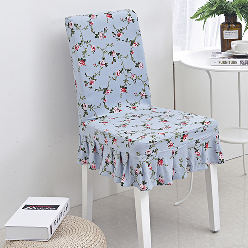 Pastoral style restaurant seat cover simple modern home hotel restaurant stool stretch conjoined universal chair cover