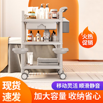Beauty Care Car Beauty Salon Special Hand Push Tool Car Fire Tanker Small Bubble Small Cart Set Object Shelf Medical Cart