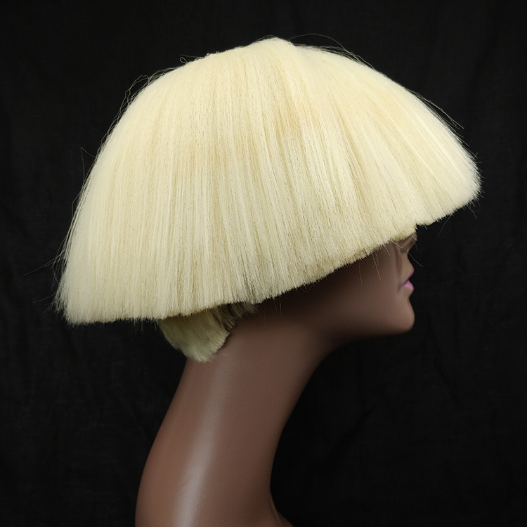 Lady Gaga Broom Head Wig, Jacques Craft Beige Short Hair, Nightclub Stage Mushroom Head Cosplay Wig