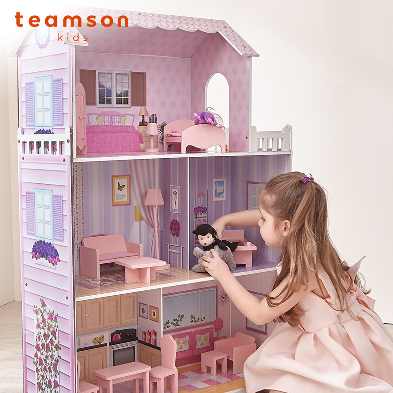 Teamson Di Sheng Home Barbie Wawa House Cottage Girl House Girl Little Villa Princess Castle Toy Dream House