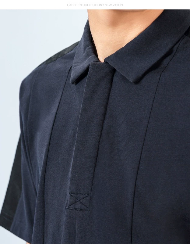 [Giải phóng mặt bằng] Áo thun cotton cotton carbine dành cho nam giản dị ve áo sơ mi nam thời trang ngắn tay C /