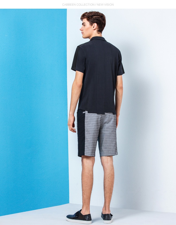 [Giải phóng mặt bằng] Áo thun cotton cotton carbine dành cho nam giản dị ve áo sơ mi nam thời trang ngắn tay C / active shirt