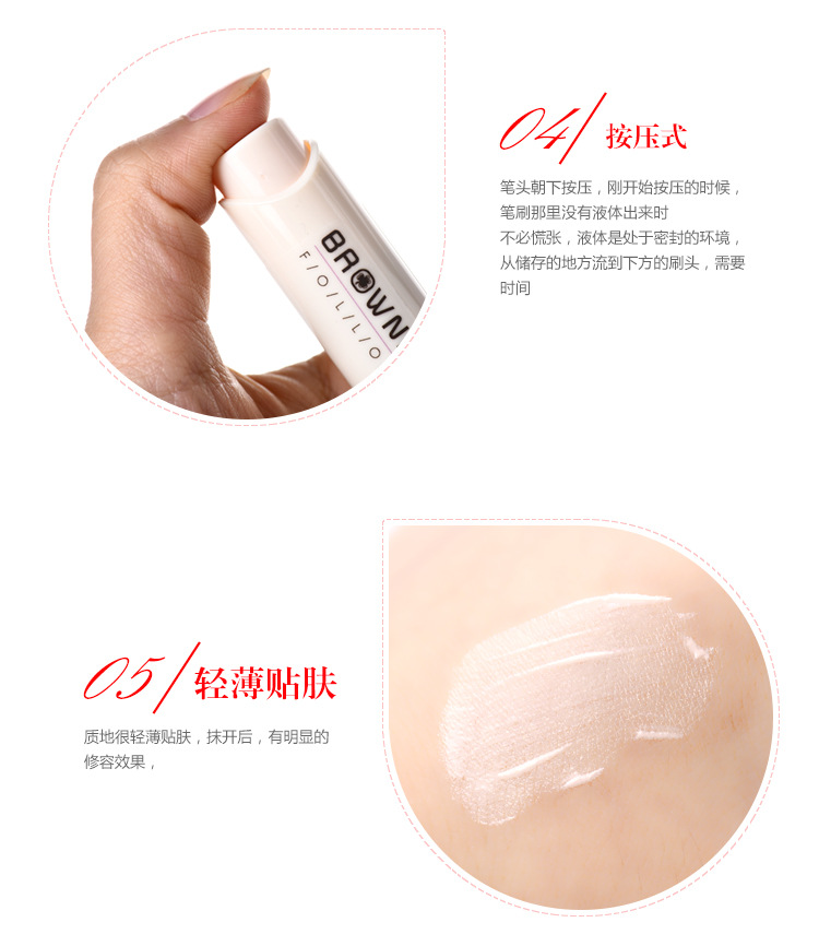 Công suất sửa chữa làm sáng đôi đầu nằm tằm bút dual-sử dụng ánh sáng cao bóng dính khuôn mặt mỏng kem che khuyết điểm stereo không thấm nước lâu dài người mới bắt đầu highlight 3ce
