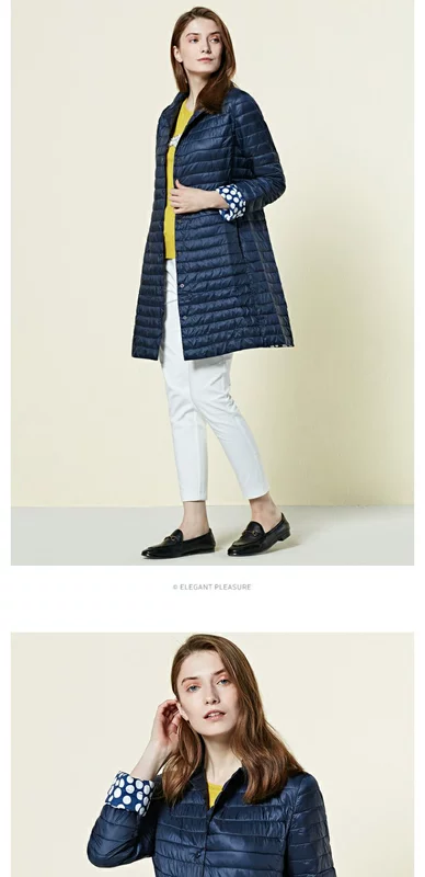 Quỳ 2019 xuân mới áo cotton nhẹ eo đứng cổ áo khoác cotton nữ dài - Bông áo phao béo nữ hàn quốc