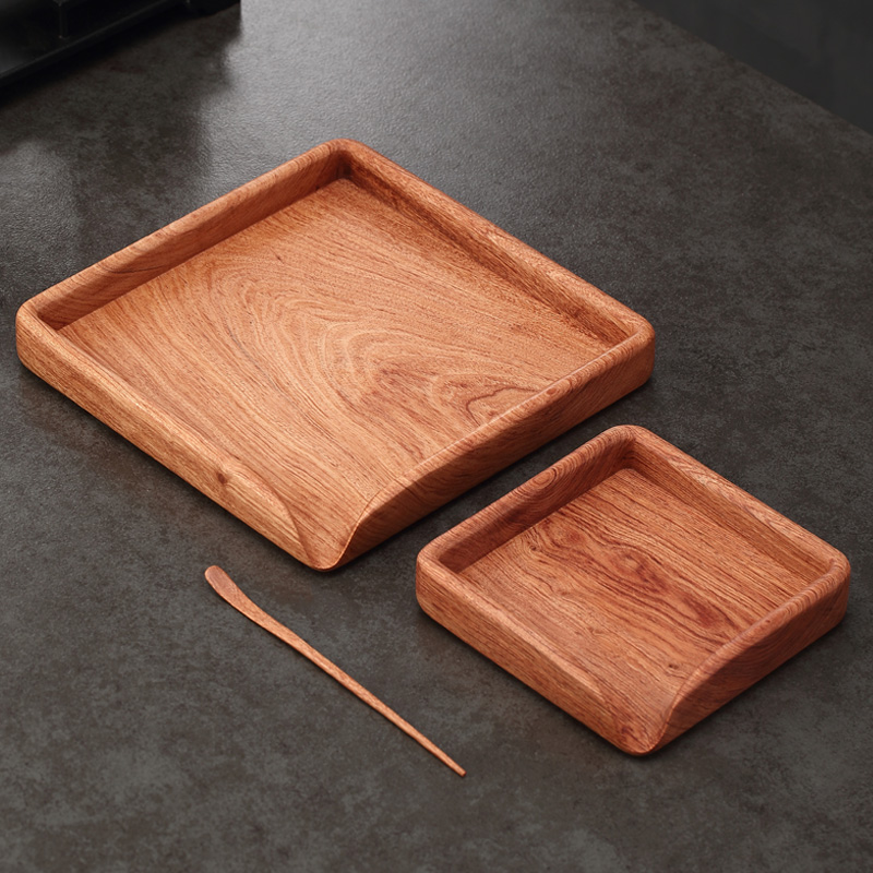 Solid wood sub-tea tray Pu-erh tea cake open tea utensils prong tea Cutianfu tea with accessories tea while tea dialing three sets