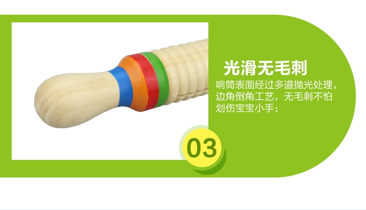 Trường mẫu giáo Orff trẻ em chủ đề nhạc cụ gõ vòng đơn nhỏ ếch ống nhạc giáo dục đồ chơi giáo dục sớm đồ chơi gỗ cho bé