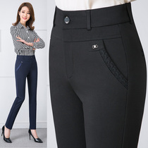 Middle-aged and elderly womens pants 2021 Spring and Autumn New loose mother pants childrens high waist straight trousers wear casual pants