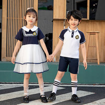 Kindergarten garden uniform summer dress graduation photo clothes 61 childrens performance uniform school uniform set primary and secondary school students class clothes