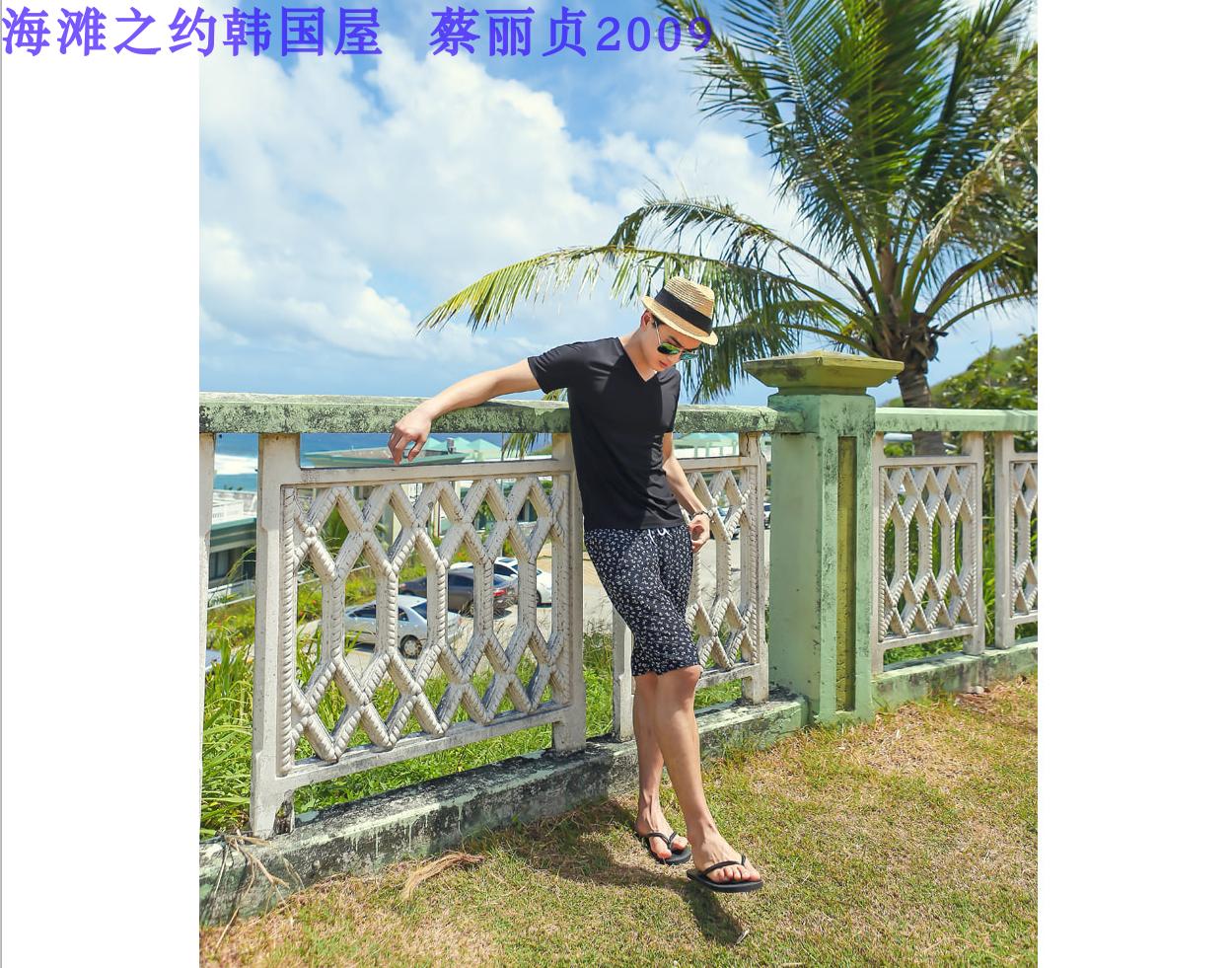 Hàn Quốc mua mới 2018 tuần trăng mật cặp vợ chồng đầm đầm quây + quần short đi biển 197 - Vài đồ bơi 	đồ đôi đi biển cặp	