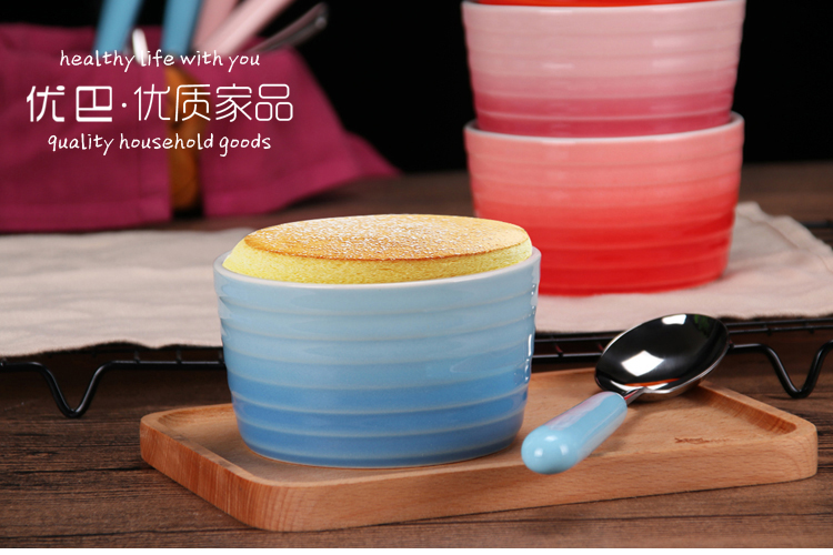 Salad bát xuất khẩu Mỹ Shu Fu Lei Roast Bát tráng miệng gốm sứ Kẹo Gradient Gradient Jelly Pudding Baking Mold - Tự làm khuôn nướng khuôn kem silicon