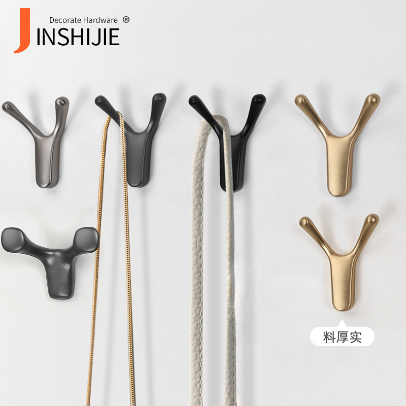 Home Wall-mounted Wall Hanging Clothes Hook Light Lavish Creativity Entrance Door Hyun Guan Clothe Hood Hook Bathroom Wardrobe Door Single Clothing Hook