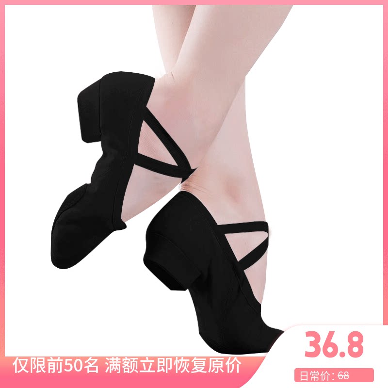 Elegant Gift Instrument Body Training Laces Heel Dance Shoes Body Woman College Body Suit Teachers Soft-bottom Practice Shoes