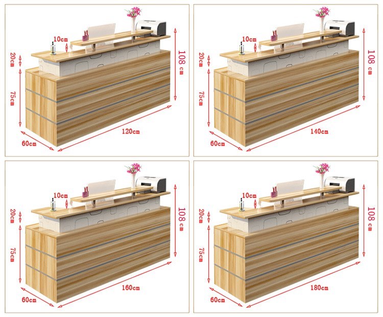 Quầy lễ tân văn phòng tiếp tân bàn góc quầy lễ tân quầy bar hình chữ L quầy thu ngân quầy nội thất công ty - Nội thất siêu thị