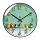Creative Wall Clock, Cute and Simple, Living Room Home Clock, Round Children's Room Bedroom Wall Clock, Ultra-Quiet Clock