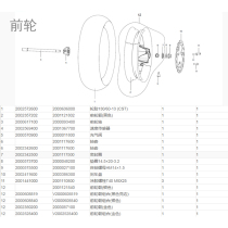 Peugeot SF4 water cooled motorcycle front wheel self-lock nut HM14X1 5 original plant accessories FIG