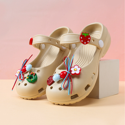 Children's Croc Shoes Summer Girls' Slippers Girls' Sandals Non-Slip Summer New Beach Mary Jane Princess Dance Shoes — 2
