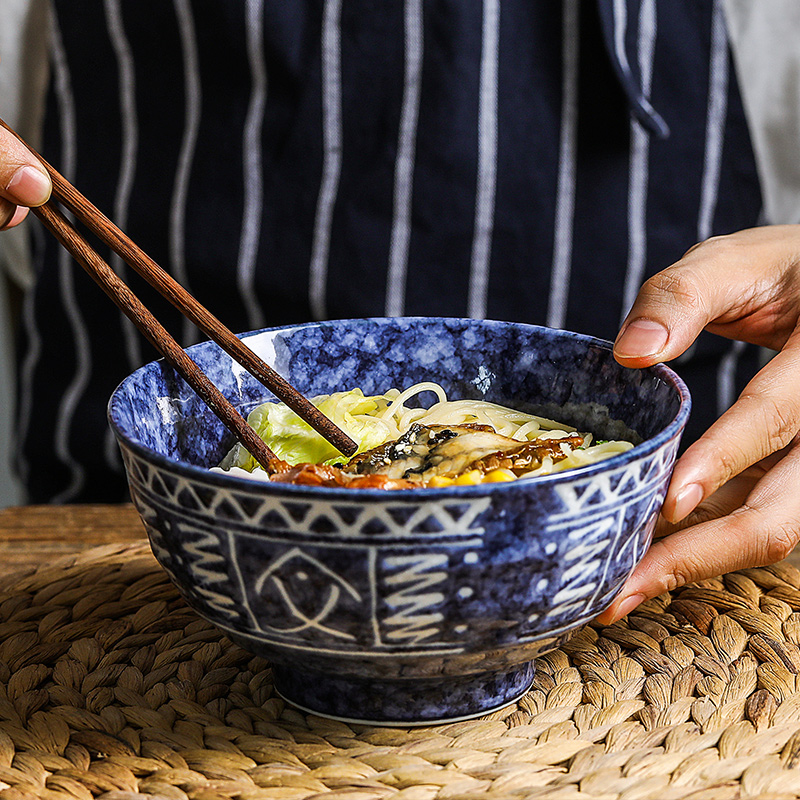 Japanese imports of household ceramics tableware suit creative a single large mercifully rainbow such as bowl of porridge bowl noodles eat rice bowls