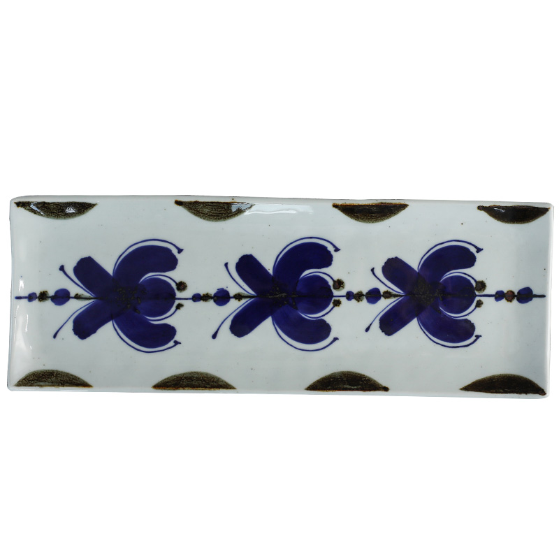 Love make burn pozzo's xiang fang iris ceramic tableware imported from Japan Japanese saury deep dish plate and wind