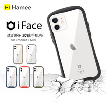 Apply iPhone 12mini Japan Hamee transparent iFace minimal tempered glass anti-wreck case