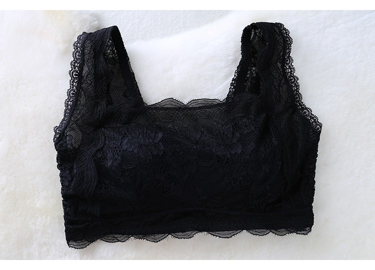 抹胸文胸 超薄防走光 夏季透明蕾丝裹胸式打底少女无钢圈内衣美背详情33