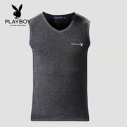 Playboy mens áo ấm cộng với nhung cộng với mùa thu mùa đông bông đầu mens đánh dấu đáy chặt chẽ đồ lót dày.