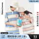 [30% off for 2 pieces] Metersbonwe Unisex Short Sleeve Shirt Summer Couple Striped Loose Lapel Top