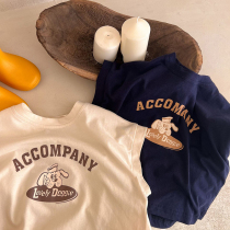 Child Short Sleeve Vest 2022 Summer New Pink South Korean Boy Girl Girl Cartoon Camper Shoulder Baby Sleeveless