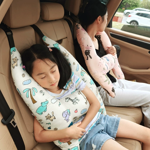 Детская автомобильная подушка для сна, задний подголовник автомобиля и поддержка талии для мальчиков и девочек в машине, милая подушка для сна