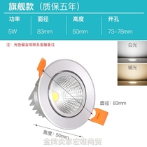 LED ceiling light Embedded spotlight Downlight Ceiling background wall dimmable concentrated opening light Wide pressure 110Vled