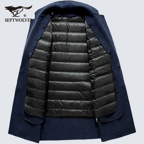 Septwolves, трендовое шерстяное пальто, зимний плащ для отдыха, в британском стиле