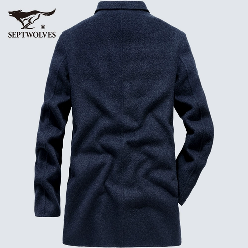 Septwolves, трендовое шерстяное пальто, зимний плащ для отдыха, в британском стиле