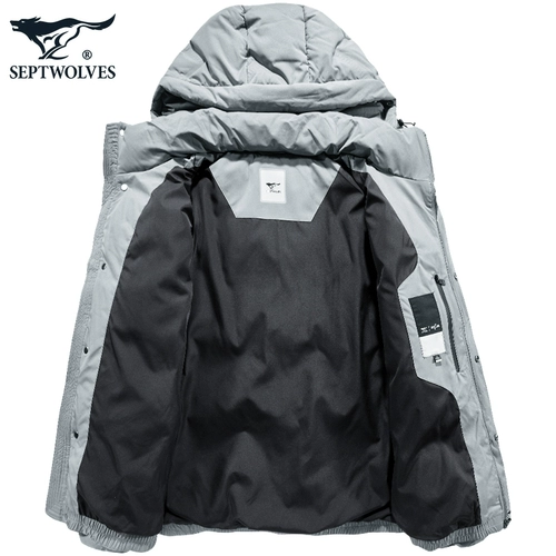Septwolves, зимний пуховик, удерживающая тепло трендовая куртка для отдыха, увеличенная толщина