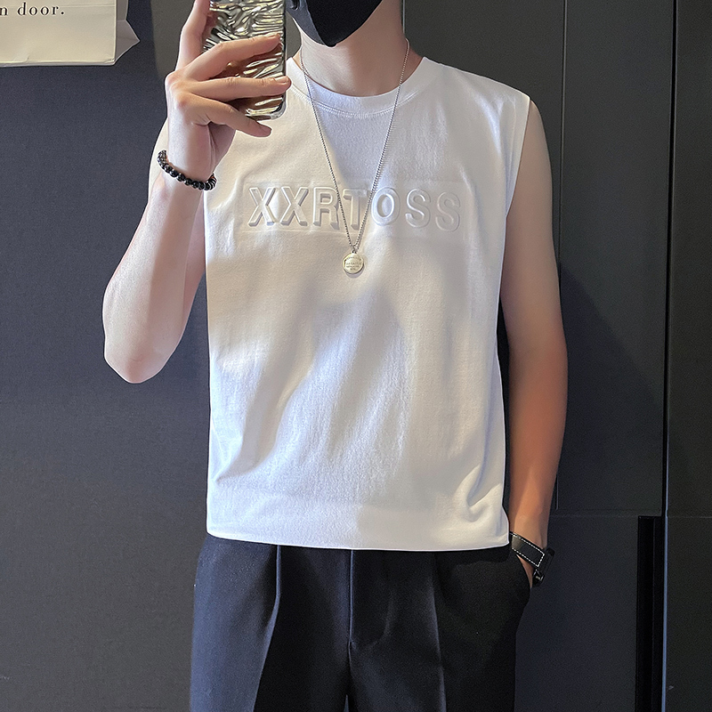 Trendy Sleeveless T-Shirt for Men, Summer Ice Silk Thin Style, Summer Sports Vest, Cool and Stylish Sleeveless Tank Top for Men