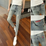 Летние джинсы, штаны, облегающий крой