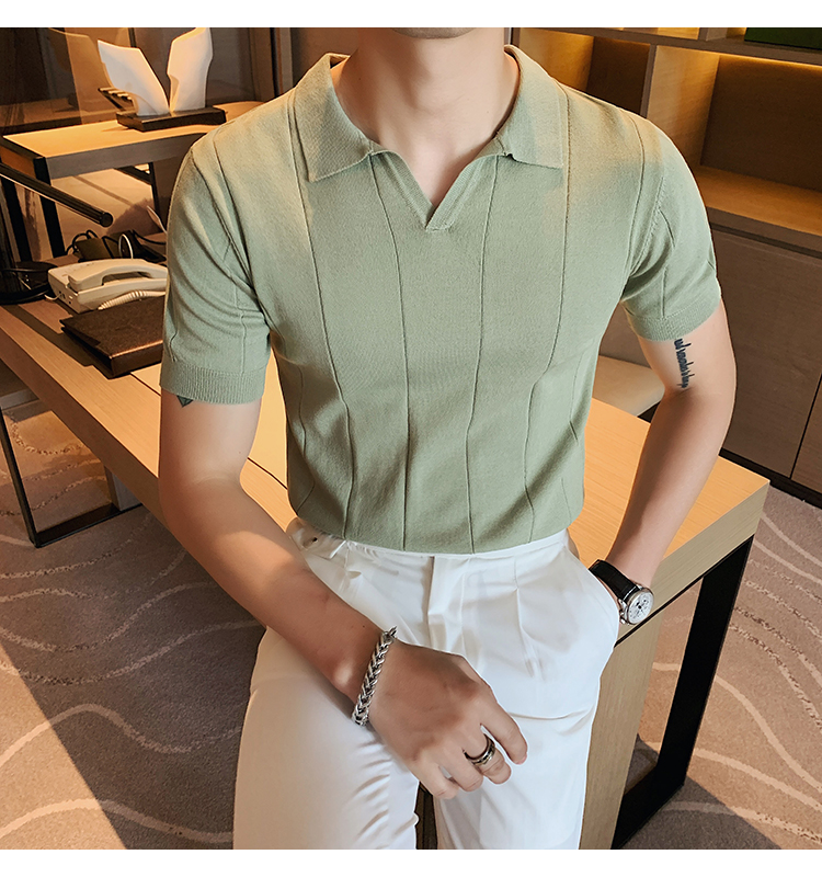 Men's Solid Color T-shirt Men's Clothing display picture 13