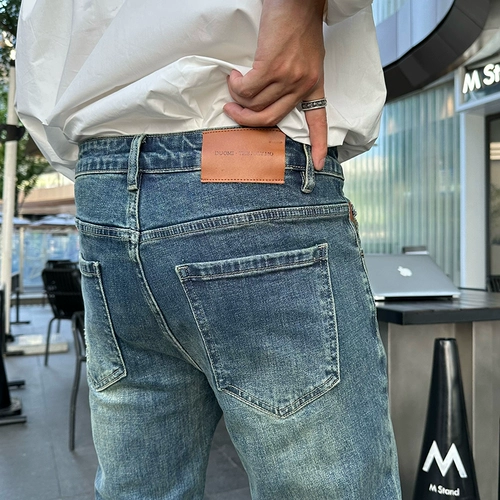 Осенние джинсы, элитные штаны, свободный прямой крой