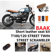 French BAAK suitable for T100 T120 small climbing street double genuine leather cushion short tail suit custom