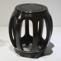 Ba Hua Okan Huang safflower pear splicing drum stool accessories Chinese antique walnut furniture solid wood large board chair