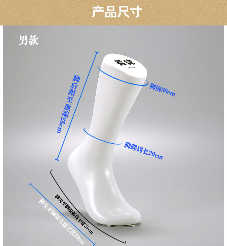 厂家直销男女儿童宝宝无缝脚模鞋模 加厚磁铁脚模 仿真腿模模袜详情图14