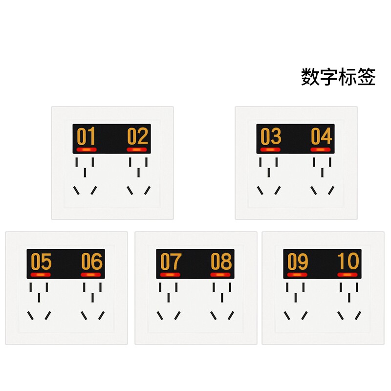 Type 86 Ming-fit 5-hole charging socket cell charging pile socket Two-three-pole five-hole socket with power indicator-Taobao