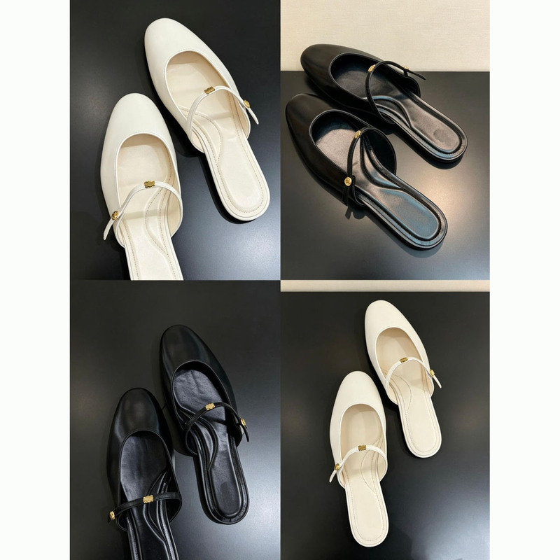【Mozo Foreign Trade Store】Arc De Triomphe Mary Jane Half Slippers 2026 New Model Mule Slippers Genuine Leather Flat Sandals for Women 【Mozo Foreign Trade Store】Arc De Triomphe Mary Jane Half Slippers 2026 New Model Mule Slippers Genuine Leather Flat Sandals for Women