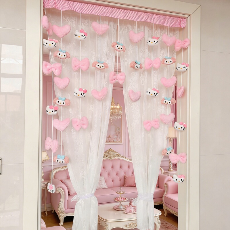 Cute and Lovely ins Style Girly Internet Celebrity High-Value Princess Style Dormitory Rental Room Door Curtain Mosquito Net