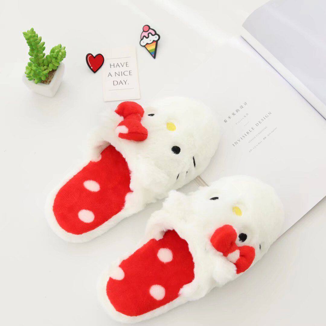 In Japanese warm slippers small demon Culomy big ear Yu Gui dog cute cotton shoes plush home slippers