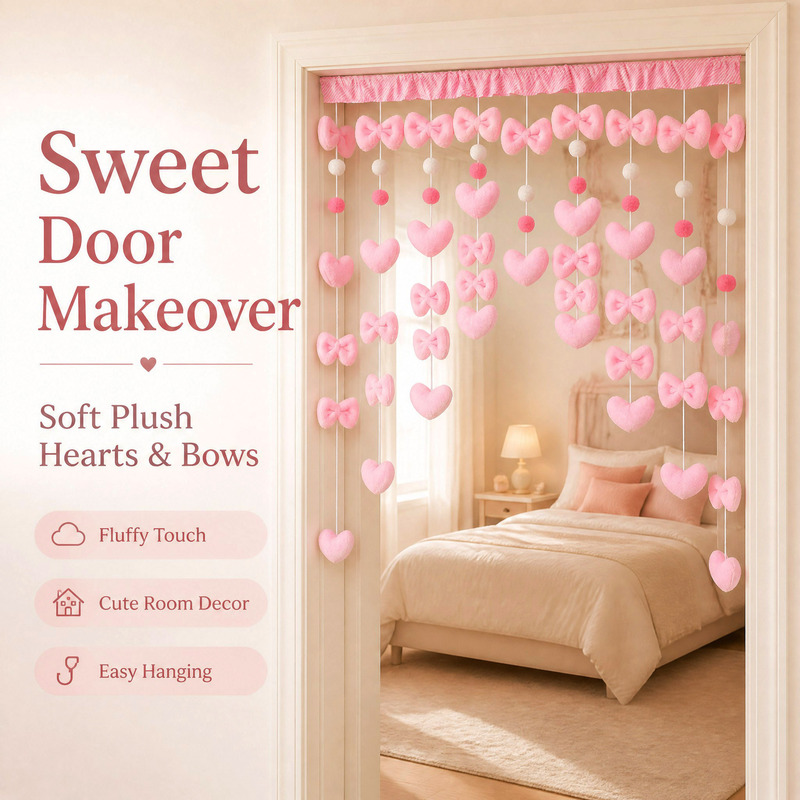 Double Heart Home Love Bow Bedroom Partition Curtain Home Half Curtain Hanging Curtain Background Curtain Toy Curtain Doll Curtain Double Heart Home Love Bow Bedroom Partition Curtain Home Half Curtain Hanging Curtain Background Curtain Toy Curtain Doll Curtain