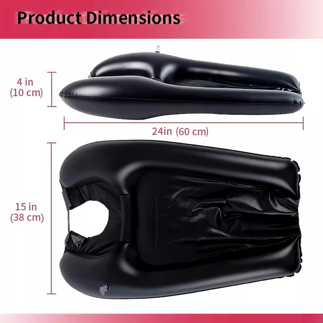 Inflatable shampoo basin for pregnant women, bedside shampoo cushion for paralyzed elderly, portable shampoo tank, foldable