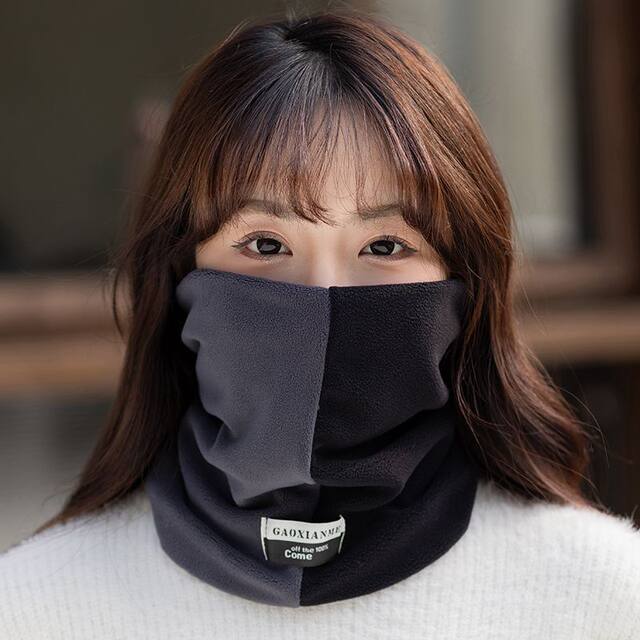 Winter scarf for men and women, plus velvet and thickening, cycling windproof mask to keep warm and cover the face, new versatile neck gaiter