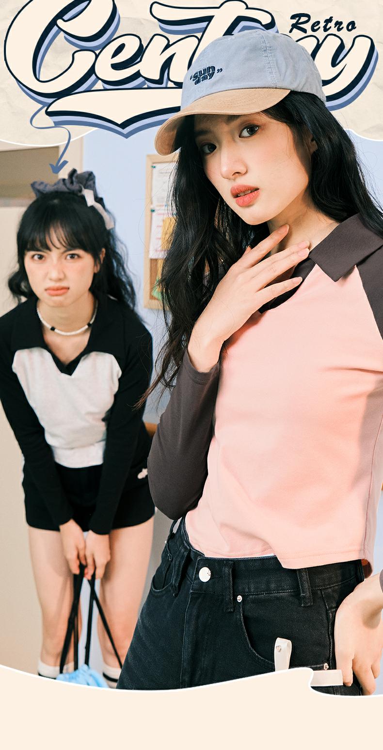 文墨 25年秋季款 修身显瘦 女式短款POLO领长袖T恤 天猫优惠券折后¥29.9包邮(¥59.9-30)多色可选 淘金币抵扣¥2 文墨 25年秋季款 修身显瘦 女式短款POLO领长袖T恤 天猫优惠券折后¥29.9包邮(¥59.9-30)多色可选 淘金币抵扣¥2